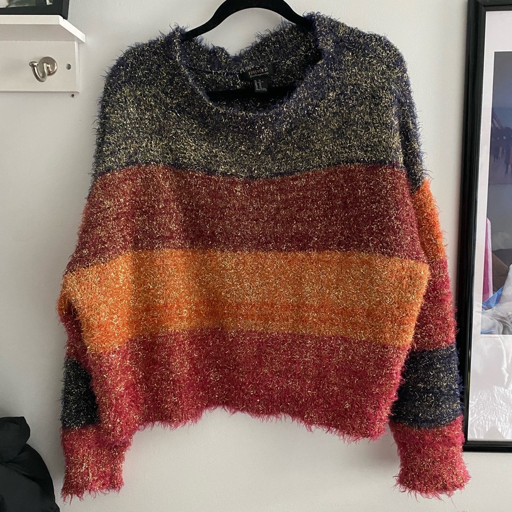 Forever 21 Shimmery Striped Sweater